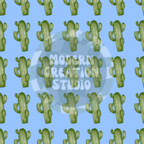 Watercolor Cactus Seamless File