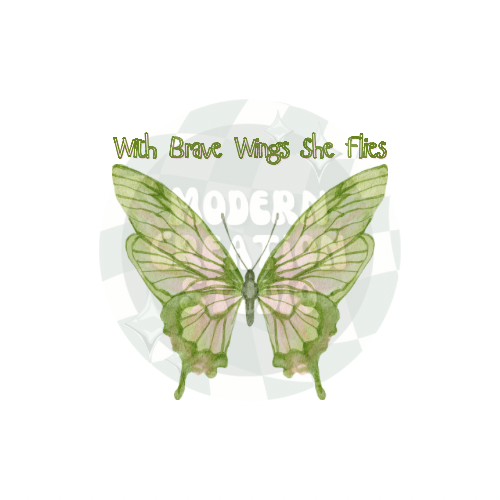 “With Brave Wings She Flies” PNG File