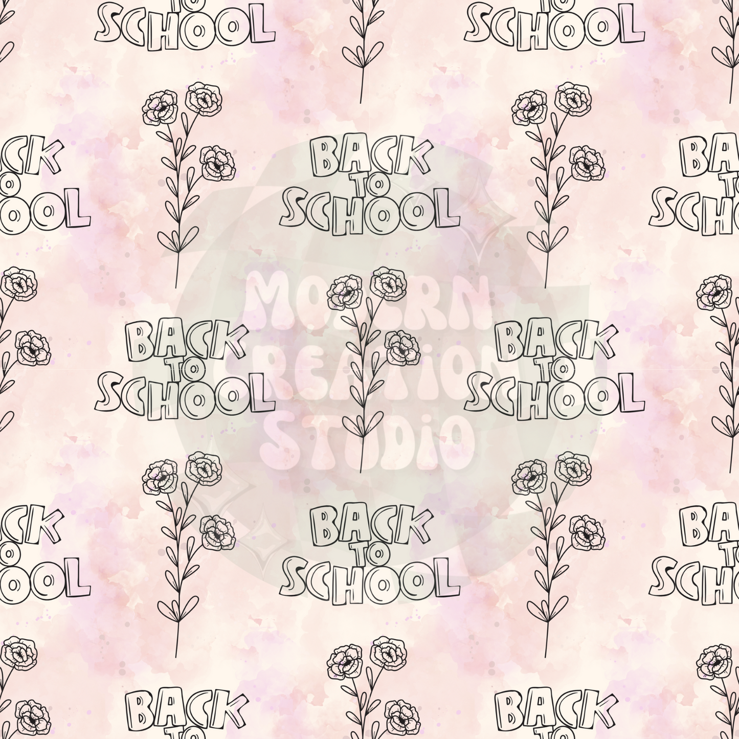 Back To School Flower Seamless File