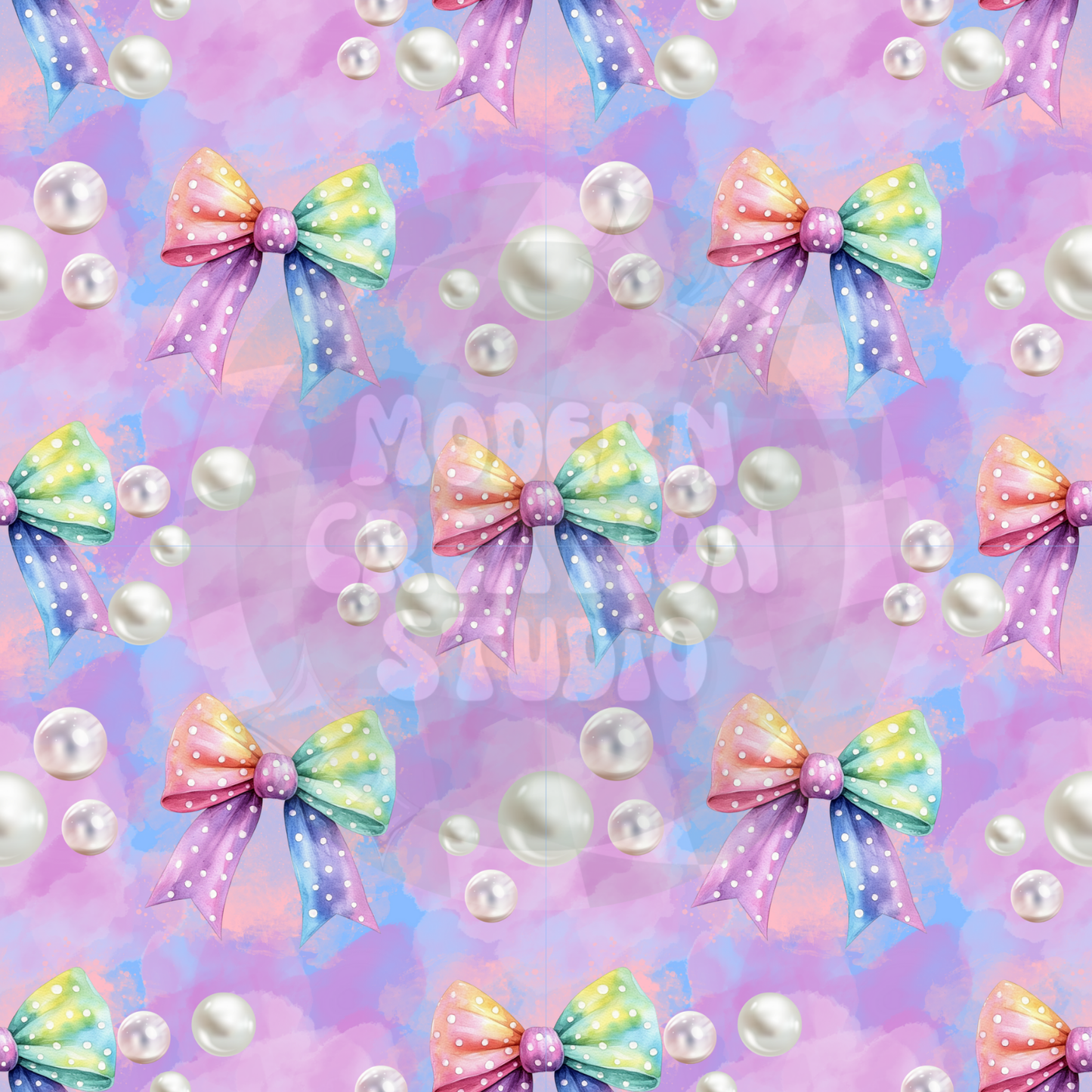 Multicolor Pearl Coquette Bow Seamless File