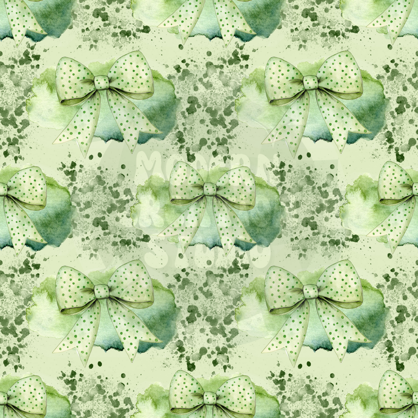 All over green Coquette Bow Seamless File