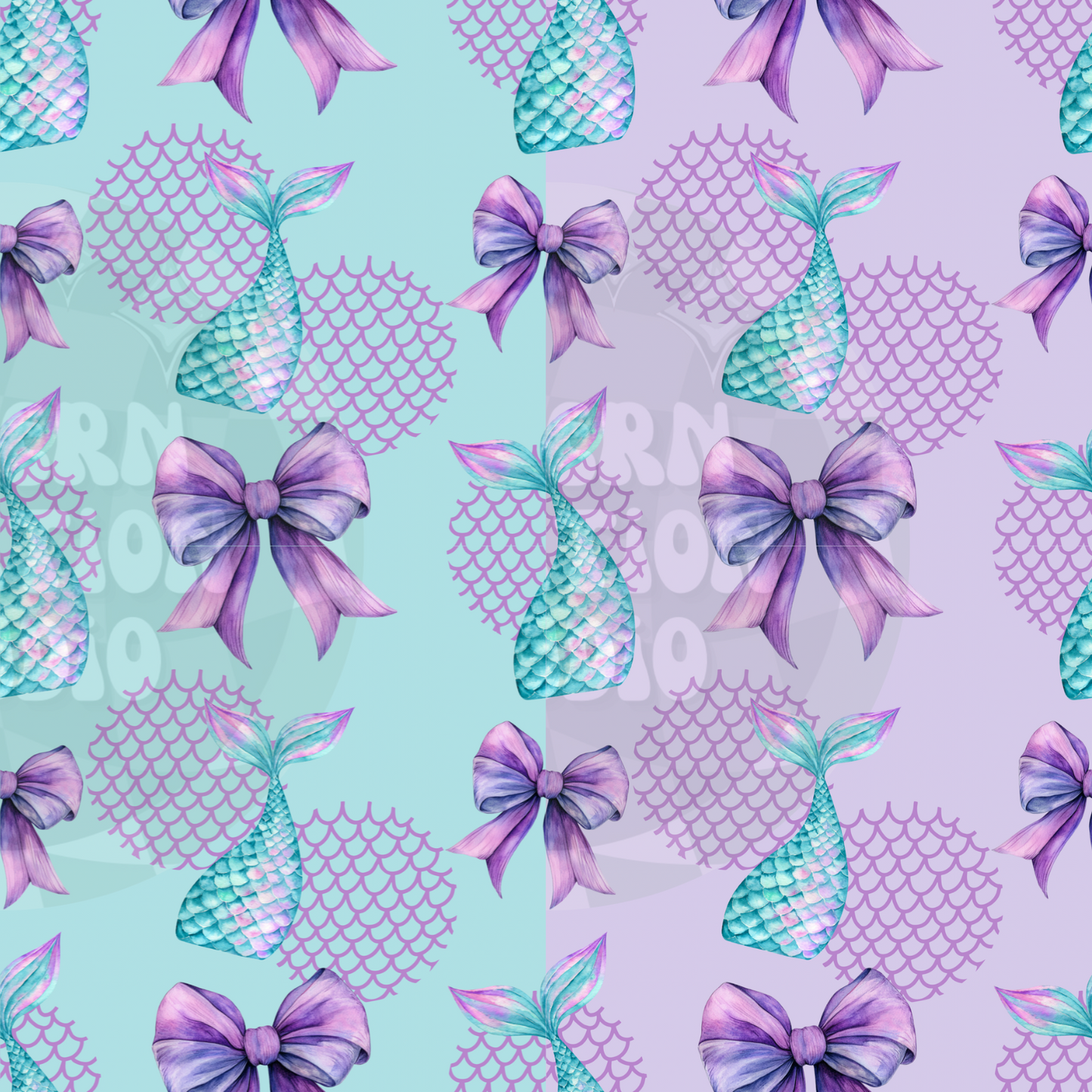 Mermaid Tail Coquette Bow Seamless File