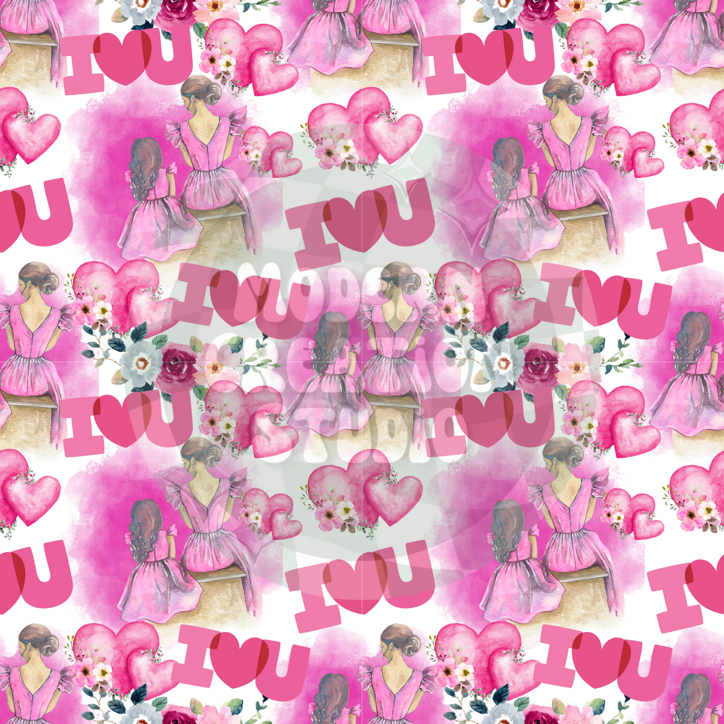 Mom and daughter I love you Seamless File