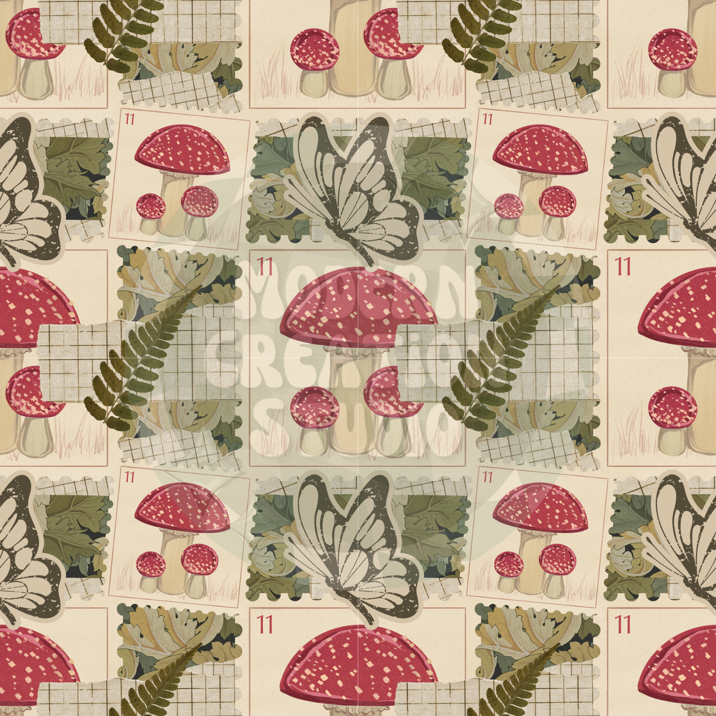 Mushroom Scrap book Seamless File