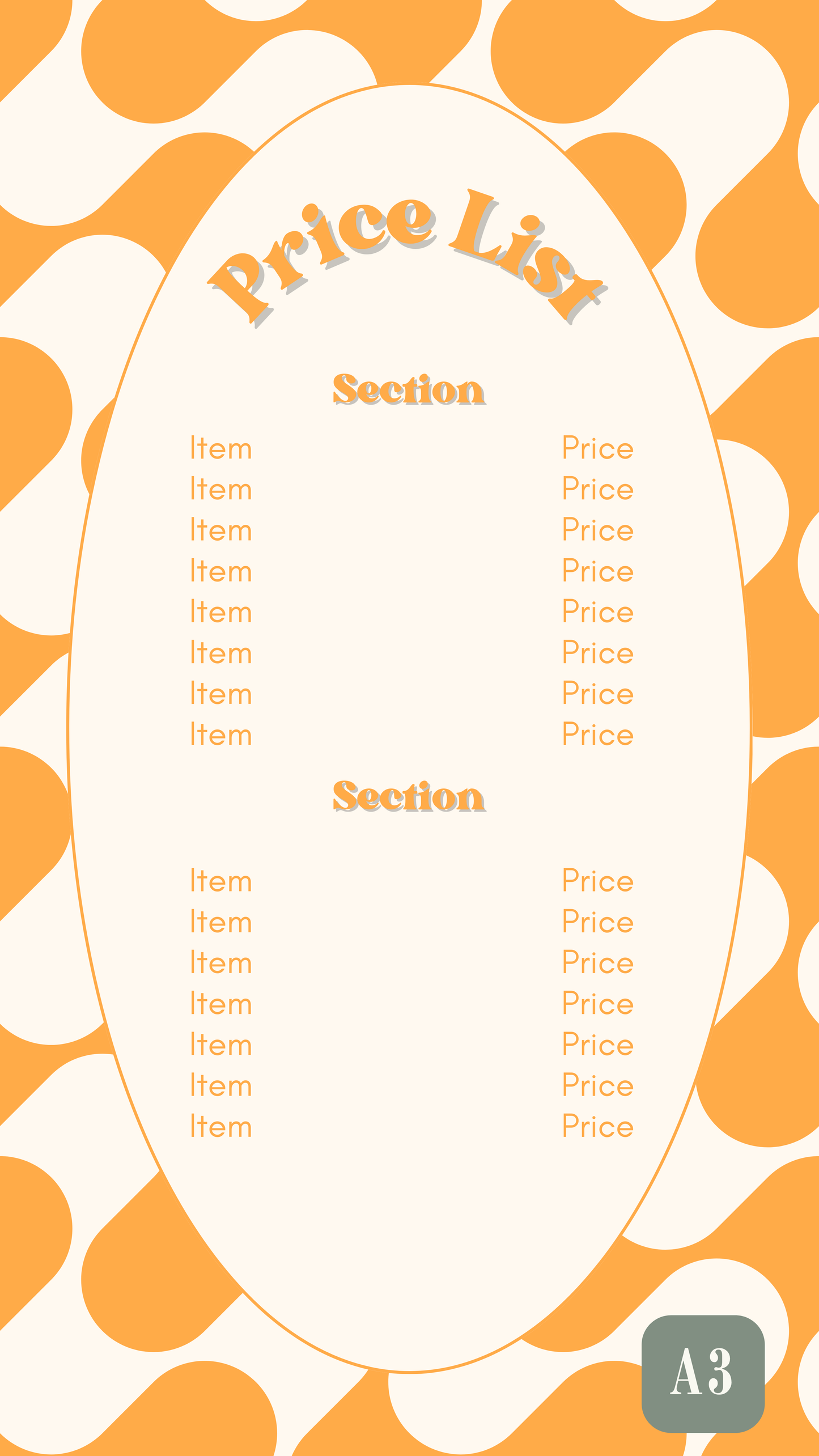 Pre-Made Price lists