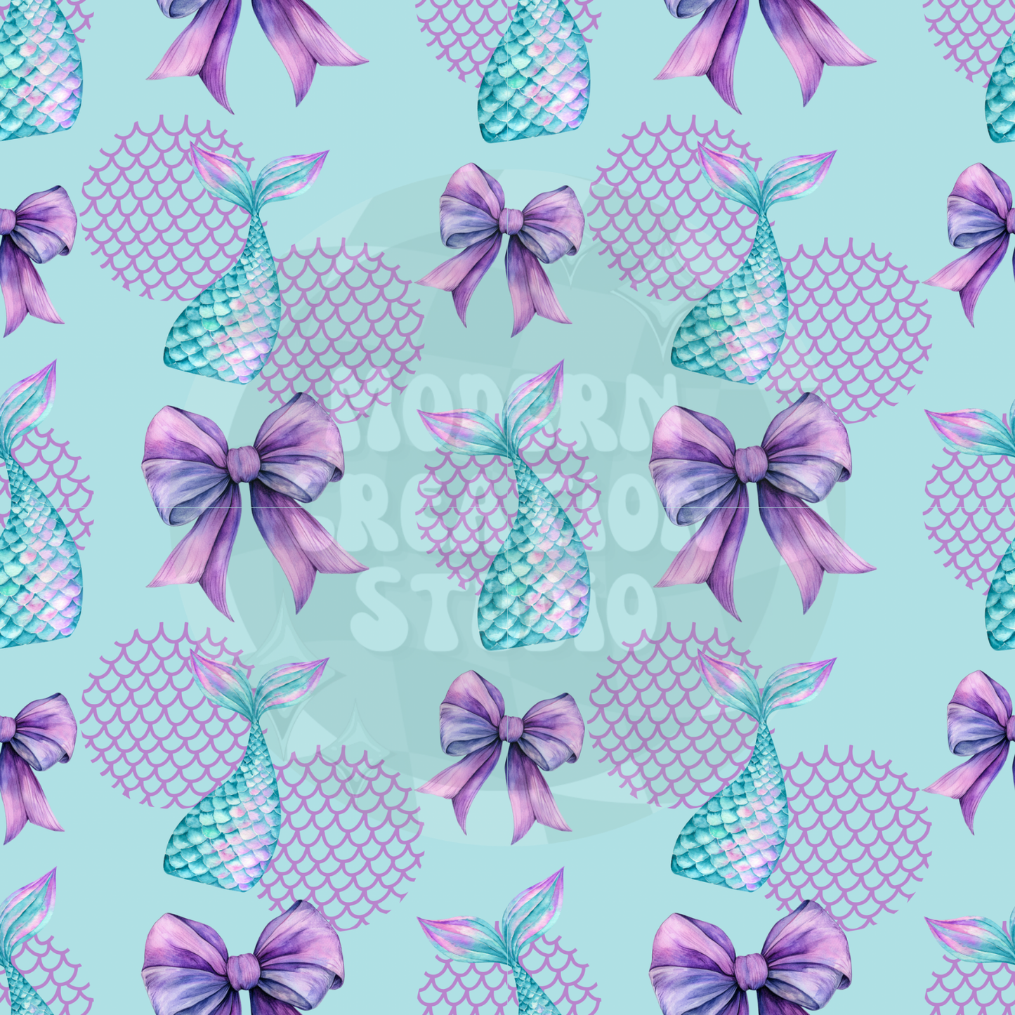 Mermaid Tail Coquette Bow Seamless File