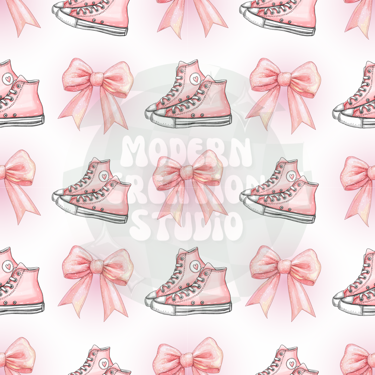 Pink Sneakers Coquette Bow Seamless File
