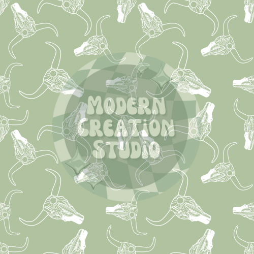 Calm colored Bull head Seamless File