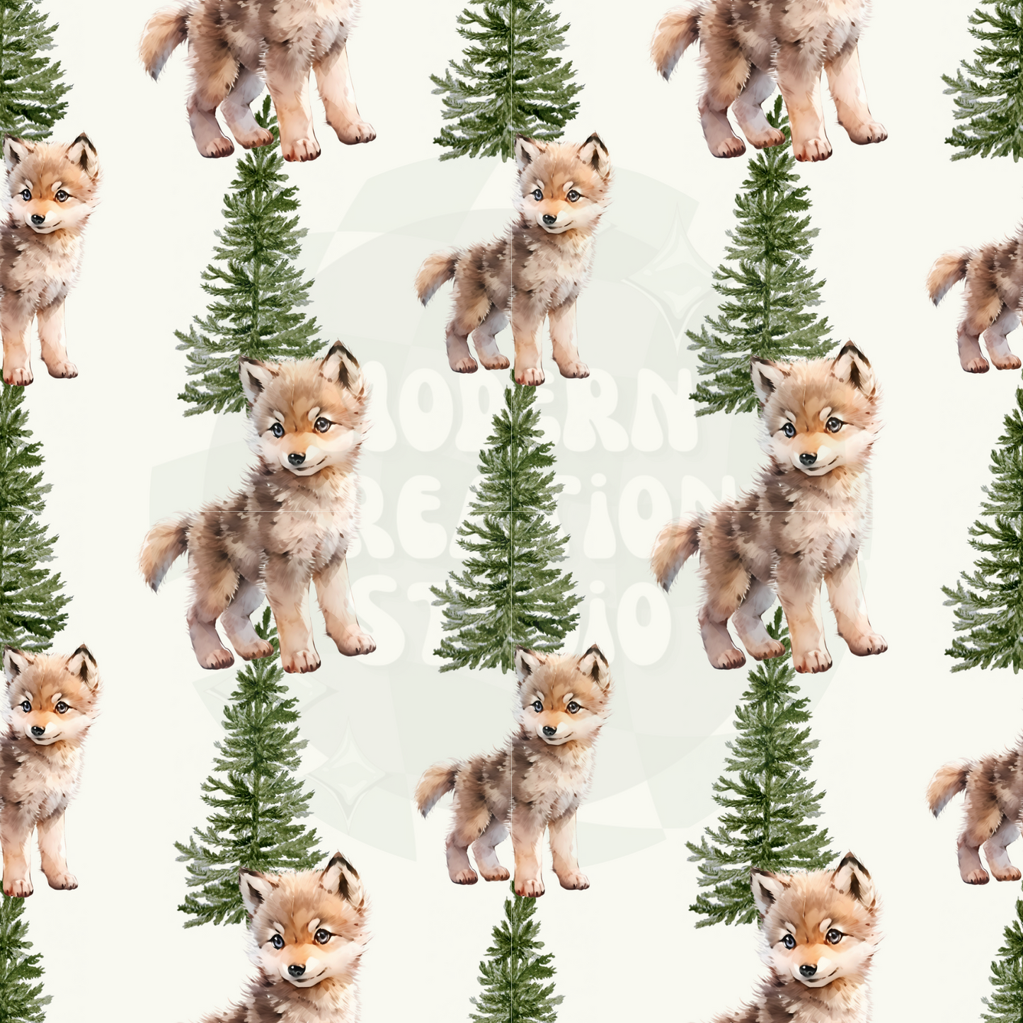 Wolves in the woods seamless file