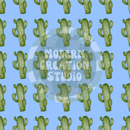 Watercolor Cactus Seamless File