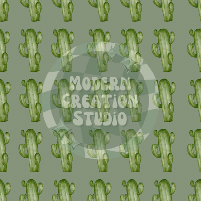 Watercolor Cactus Seamless File