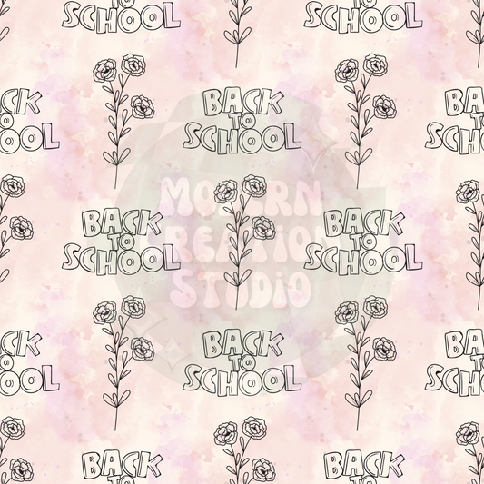 Back To School Flower Seamless File