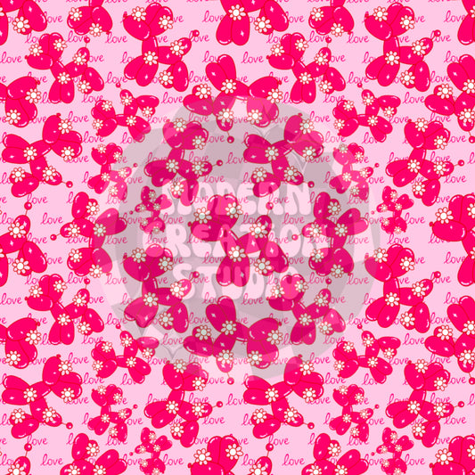 Valentines Balloon Animal Seamless File