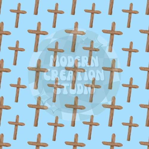 Easter Cross Blue Seamless File