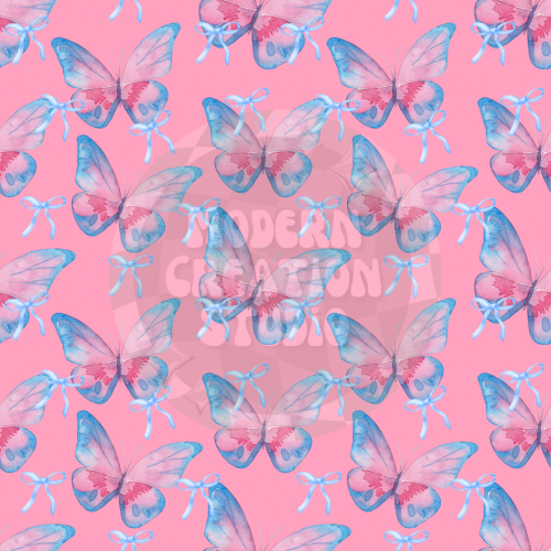 Pink/Bow Butterfly Seamless File