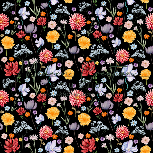 Multi-Color Floral Seamless