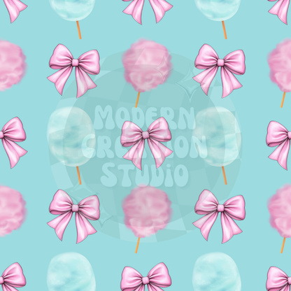 Cotton Candy Coquette Bow Seamless File