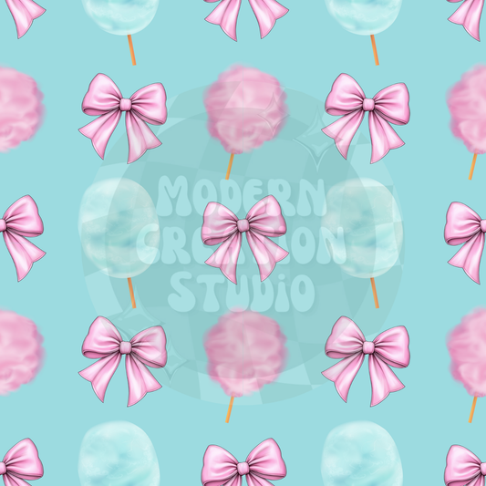 Cotton Candy Coquette Bow Seamless File