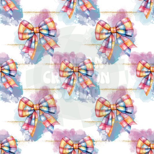 Multi color gold glitter Coquette Bow Seamless File