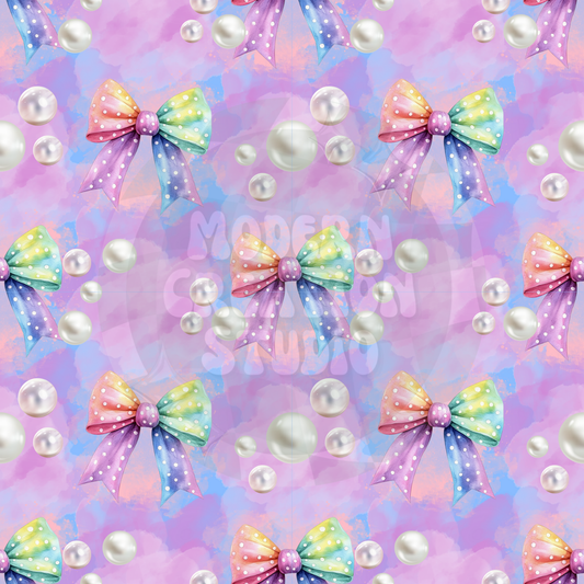 Multicolor Pearl Coquette Bow Seamless File