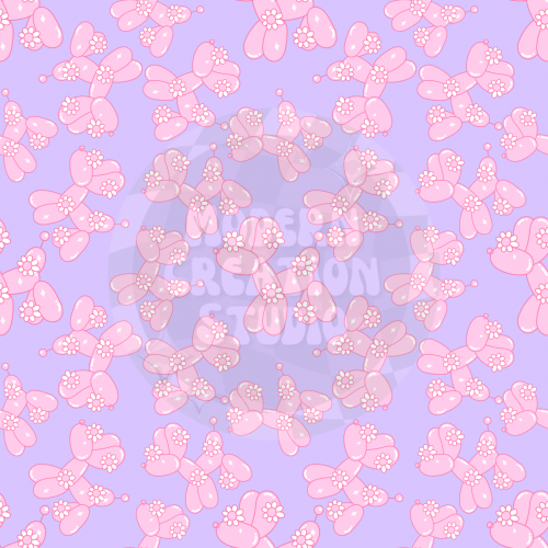Pastel Pink/Purple Balloon animal Seamless File