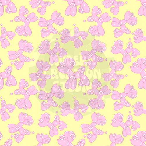 Pink/Yellow Balloon animal Seamless File