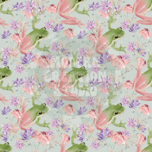 Frogs and Flowers Seamless File
