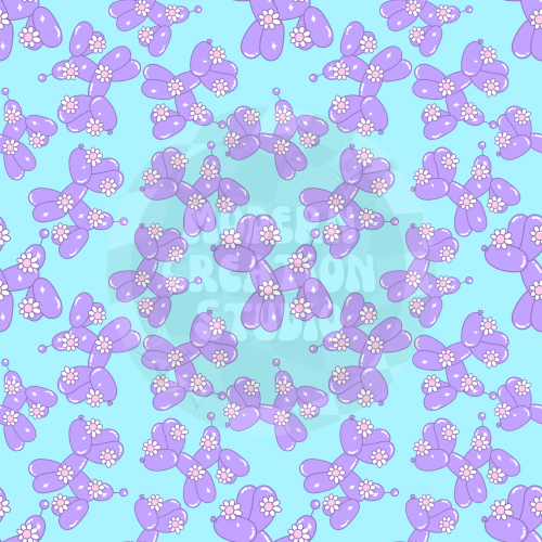 Purple/Teal Balloon animal Seamless File
