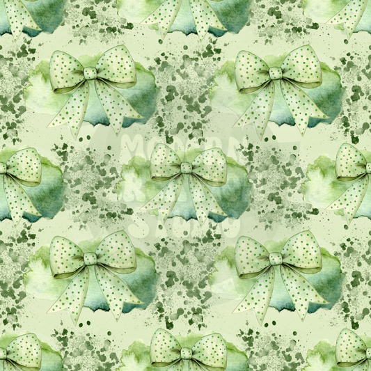 All over green Coquette Bow Seamless File
