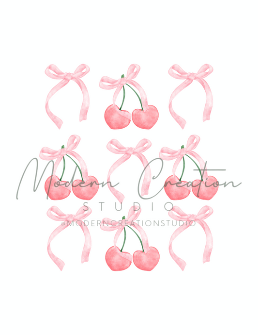 Cherry Bows PNG File