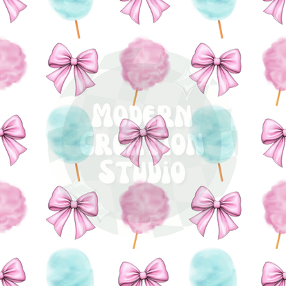 Cotton Candy Coquette Bow Seamless File