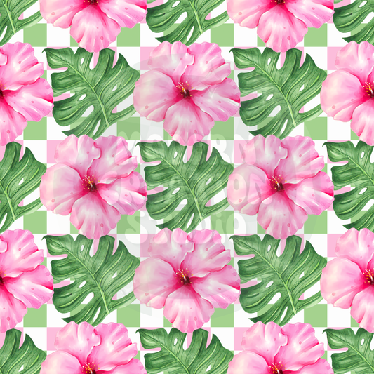 Pink Summer Flower Seamless File