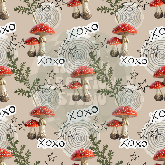 XOXO Mushroom Seamless File