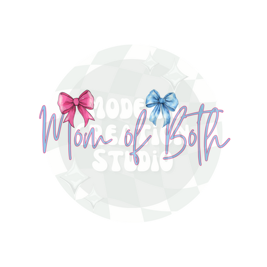 Mom of Both Coquette Bow PNG File