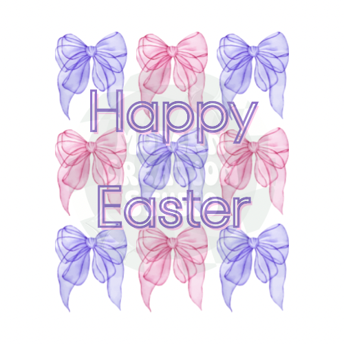 Happy Easter Bows PNG File