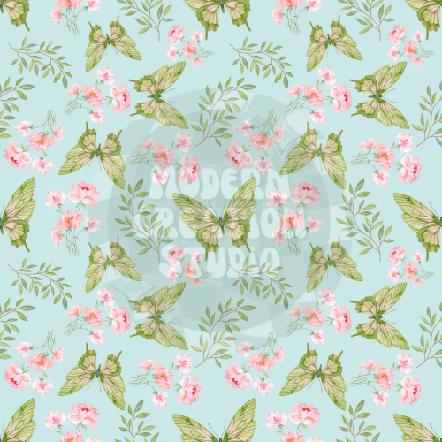 Mint Butterfly Seamless File