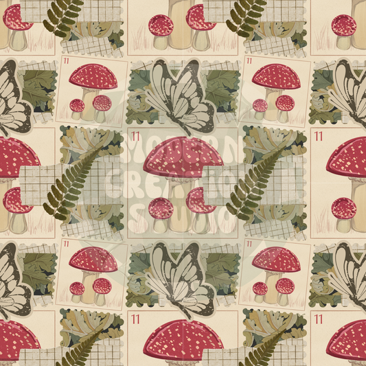 Mushroom Scrap book Seamless File