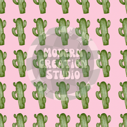 Watercolor Cactus Seamless File