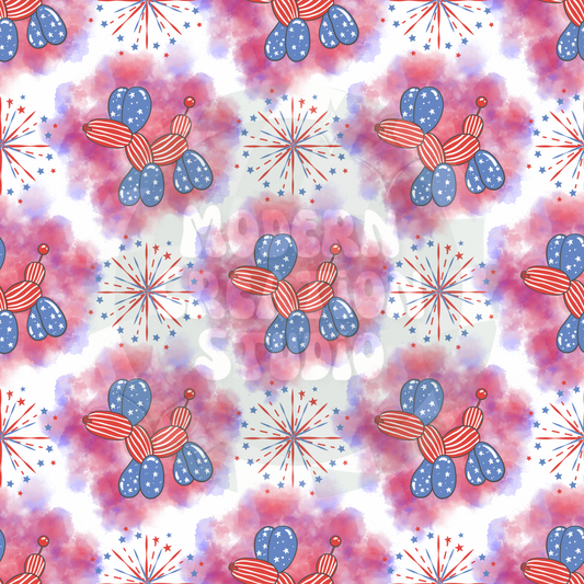 4OJ Balloon dog/fireworks seamless file