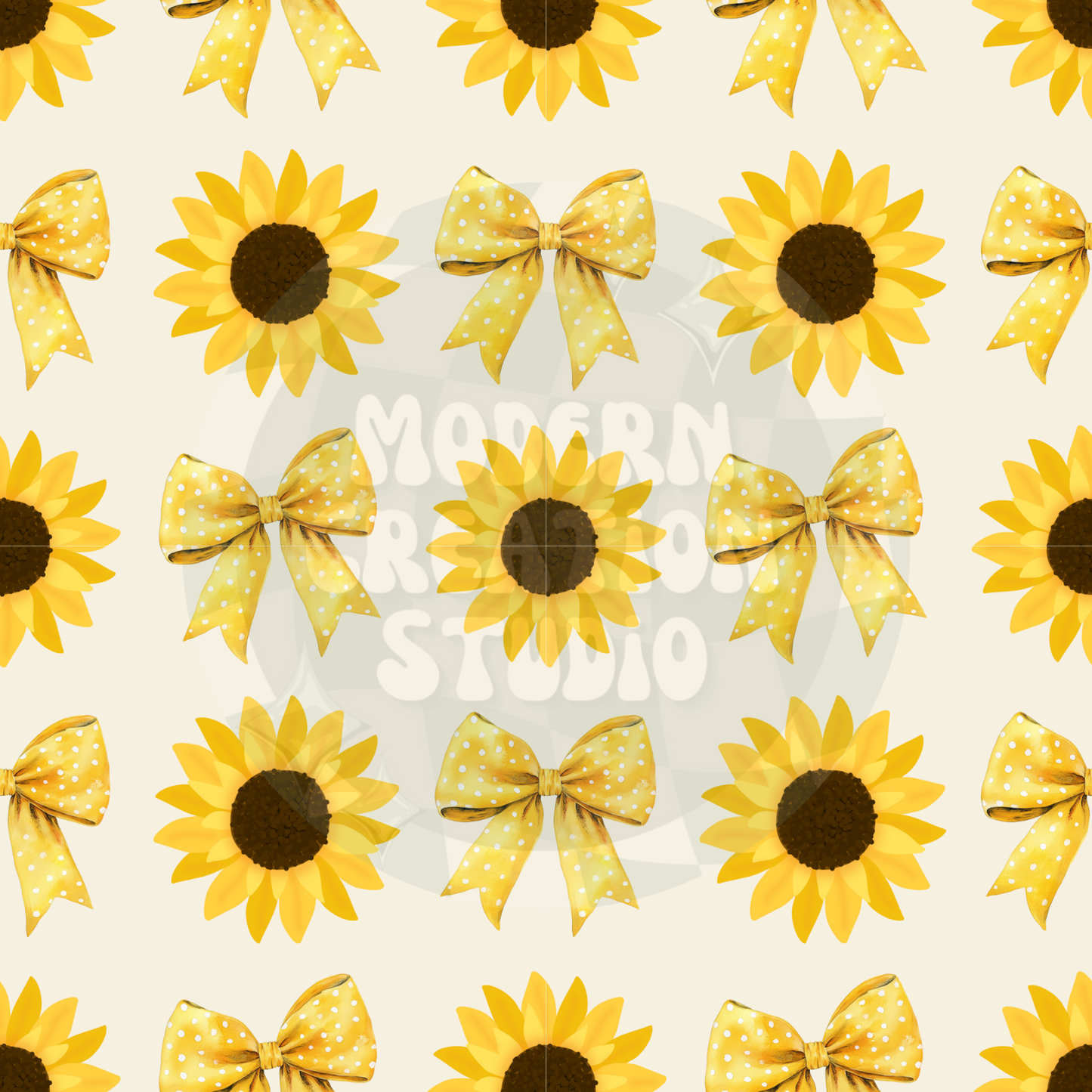 Sunflower Coquette Bow Seamless File