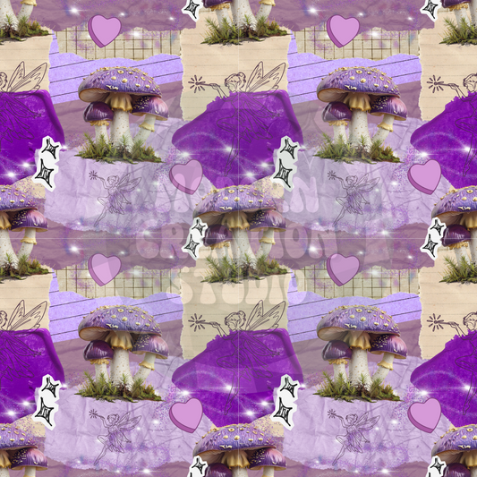 Purple Mushroom Seamless File