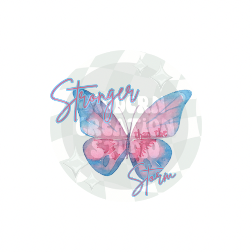 “Stronger than the storm” PNG File