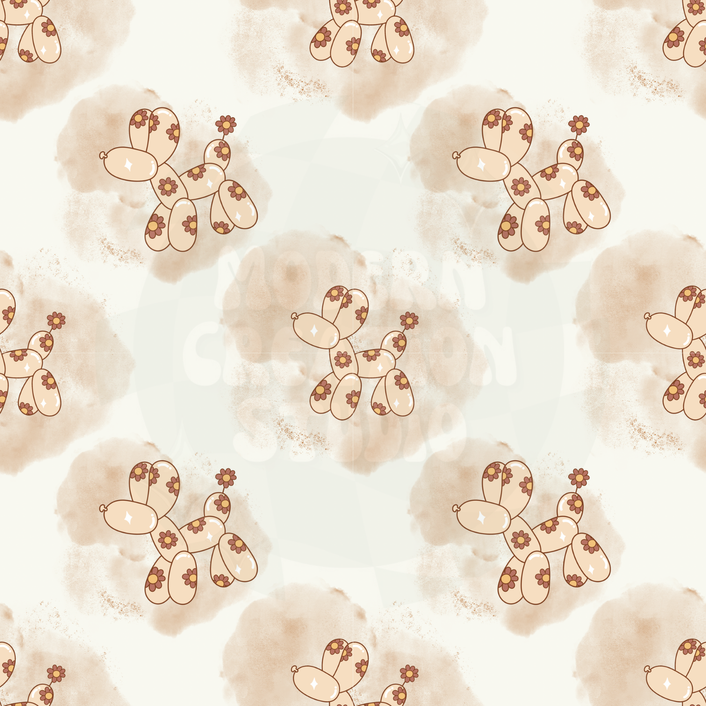 Spring Vibes Seamless Balloon dog File