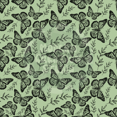 Green Butterfly Seamless File