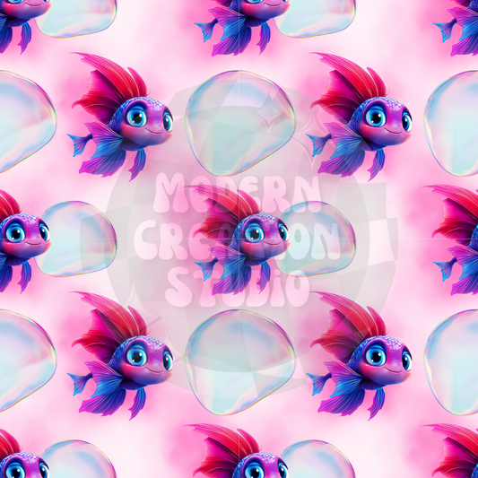 Pink Bubble Safe Swim Seamless File
