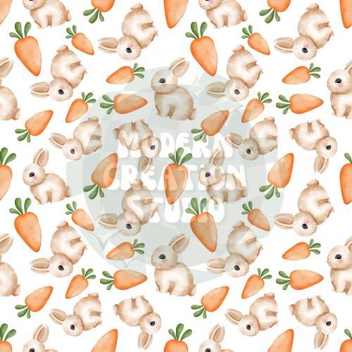 Bunny/Carrot White Seamless File
