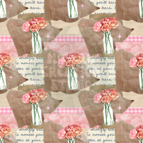 Scrapbook Flower Vase Seamless File