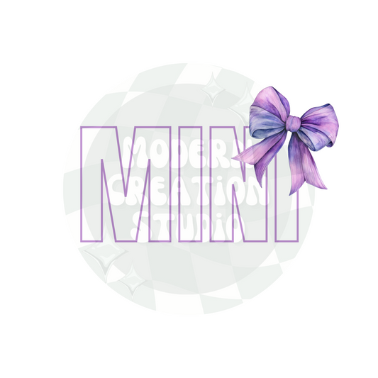 MINI Coquette Bow Purple PNG File