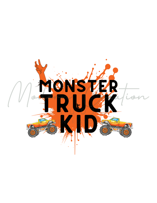Monster Truck Kid PNG File