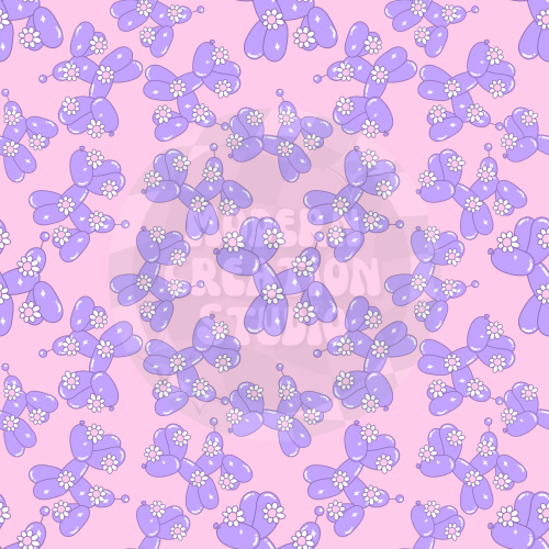 Pink/Purple Balloon animal Seamless File